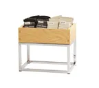 image of Cal-Mil 23800-6-49 Riser, 6"W X 10"D X 6"H, Open Frame, Chrome