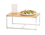 image of Cal-Mil 23801-1220-49 Open-Frame Chrome Riser, Metal, 12" W x 20" D x 9" H, 1-2 Step Adjustable