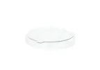 image of Cal-Mil 23809-6LID Clear Plastic Lid, 6" Diameter x 1" Height with Hinge, Fits Cal-Mil Bowls