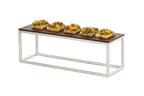 image of Cal-Mil 23814-6-49 Riser, 20"W X 6"D X 6"H, Open Frame, Chrome