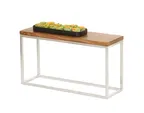 image of Cal-Mil 23814-9-49 Open-Frame Chrome Display Riser, Stand, 20" W x 6" D x 9" H, Height 9-11"