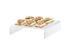 image of Cal-Mil 23817-3-12 U-Style Riser, 12"W X 12"D X 3"H, Acrylic