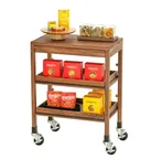 image of Cal-Mil 24072-78 Sydney Serving Cart, 27"W x 16"D x 30.75"H, Walnut, Pull Out Shelf