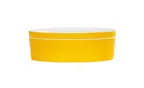 image of Cal-Mil 24126-9-42 Bento Box, 9" Dia., Round, Yellow Melamine, Dishwasher Safe