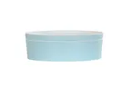 image of Cal-Mil 24128-7-127 Bento Box, 7" Dia. X 3"H, Round, Dishwasher Safe, Melamine, Ocean Blue