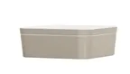 image of Cal-Mil 24130-8-102 Bento Box, 8.25"W x 8.25"D x 3"H, Square, Melamine, Ash, Dishwasher Safe
