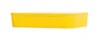 image of Cal-Mil 24132-1410-42 Bento Box, 14"W x 10.5"D x 3"H, Dishwasher Safe Melamine, Yellow Rectangular