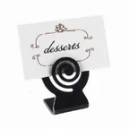 image of Cal-Mil 248-13 Table Number/Card Holder, 2"W X 2.5"H, Swirl Style, Abs