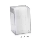 image of Cal-Mil 299-12 Clear Plastic Lid Organizer, 5-Comp, 5¼"W x 5¼"D x 8"H, Wall/Counter Mount