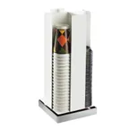 image of Cal-Mil 3001-55 Cup & Lid Dispenser 4-Sec Revolving 8¼" W x 8¼" D x 19" H White Fits Lids up to 3¾"