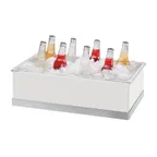 image of Cal-Mil 3005-12-55 Ice Housing, 12.25"W x 20.25"D x 6.25"H, Poly Bin, Steel Base & White Frame