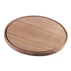 image of Cal-Mil 3052-78 Charcuterie Board, 12" Dia. Round Walnut Wood With Juice Catcher Cutout
