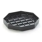 image of Cal-Mil 308-6-13 Classic 6-Inch Octagonal Drip Tray, Black Plastic, Durable Beverage Service