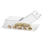 image of Cal-Mil 328-13 Display Cover – 13" W x 18" D x 4" H Clear Polycarbonate Cover With Hinged Flat Top