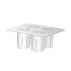 image of Cal-Mil 3300-RACK Salad Dressing Rack, 13" W x 10-3/4" D x 5" H, Clear Polycarbonate, 4 Compartments
