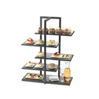 image of Cal-Mil 3303-60 One By One Multi-Level Display Shelf, 5-Tier, Staggered/Offset Design
