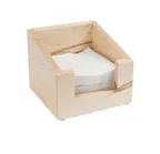 image of Cal-Mil 3309-71 Blonde Maple Napkin Holder, 6-1/4" x 6-1/4" x 5-1/2" H, Wood, Tabletop Accessory