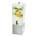 image of Cal-Mil 3324-3-55 Beverage Dispenser, 3-Gallon Poly, Steel Base, 7.5x9.5x23.5in, Ice Chamber, Spigot