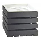 image of Cal-Mil 3332-10-96 Midnight Bamboo Crate Riser, 12"W X 12"D X 10"H, Square