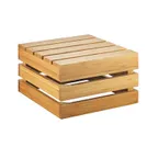 image of Cal-Mil 3332-7-60 Crate Riser, 12"W X 12"D X 7"H, Square, Slotted Sides For Shelving