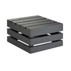 image of Cal-Mil 3332-7-96 Midnight Bamboo Crate Riser, 12"W X 12"D X 7"H, Square, Slotted Sides For Shelving