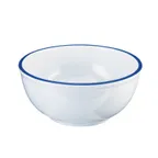 image of Cal-Mil 3343-10-15 Enamelware Bowl, 10.75" Dia. X 5"H, Round, Blue Rim