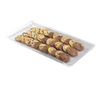 image of Cal-Mil 335-12-12 Clear Acrylic Rectangular Display Tray, 12" W x 18" D x 1" Deep, Shallow, BPA-Free