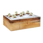 image of Cal-Mil 3360-12 Ice Housing, 13" W x 21" D x 6.5" H, Pine Wood, Polycarbonate Insert, Non‑Illuminated