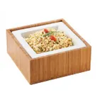 image of Cal-Mil 3367-99 Rustic Pine Square Ice Display Housing, Wood Construction, 12" W x 12" D x 4-1/2" H