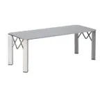 image of Cal-Mil 3418-7 Industrial Riser, 20"W X 8"D X 7"H, Rectangular, With Legs