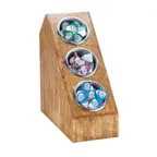image of Cal-Mil 3423-3-99 Madera Cylinder Stand, 6.25"W X 14.5"D X 15"H (3) Section, Slanted