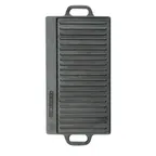 image of Cal-Mil 3451-55GRIDDLE Cast Iron Griddle Plate, Rectangular 16" x 9", Double‑Sided Handle, Cookware