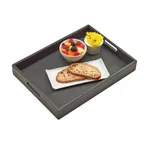 image of Cal-Mil 3559-1-96 Midnight Bamboo Rectangular Service Tray, 19" W x 14" D x 2.5" H, Wood, Handles