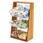 image of Cal-Mil 3569-6-60 Condiment Organizer, 13.25"W X 7"D X 23.25"H (6) Removable Bins, Angled Frame