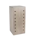 image of Cal-Mil 3627-110 Aspen Crate Riser, 9" X 9" X 18"H, Has Cutouts To Insert Brackets To Support Shelves