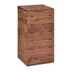 image of Cal-Mil 3627-78 Mid-Century Crate Riser, 9"W X 9"D X 18"H, Square, Slotted For Brackets