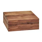 image of Cal-Mil 3628-4-78 Mid-Century Crate Riser, 12"W X 12"D X 4"H, Square, Slotted For Brackets