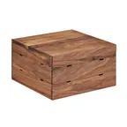 image of Cal-Mil 3628-7-78 Mid-Century Crate Riser, 12"W X 12"D X 7"H, Square, Slotted For Brackets