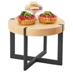 image of Cal-Mil 3642-12-71 Display Riser, 12" Dia. X 9"H, Round, Black Metal Base