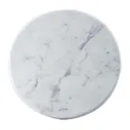 image of Cal-Mil 3656-12-81M Tray, 12" Dia. Round Melamine Faux Carrara Marble, Dishwasher Safe, Grays