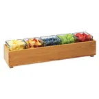 image of Cal-Mil 3682-205-99 Madera Stacking Box, 20"W X 5"D X 3.25"H, Rectangular (4) Feet