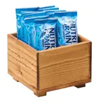 image of Cal-Mil 3682-55-99 Madera Stacking Box, 5"W X 5"D X 3.25"H, Square (4) Feet