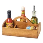 image of Cal-Mil 3691-99 Madera Condiment Caddy, 10.25"W X 5"D X 5.5"H (6) Section, Rectangular