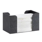 image of Cal-Mil 3693-13 Classic Napkin Holder, Rectangular 9" W x 5" D x 5" H, Black ABS Plastic, BPA‑Free