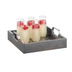 image of Cal-Mil 3701-83 Ashwood Serving Tray, 12"W X 12"D X 3.5"H, Square With Handles, Wood, Ash Gray