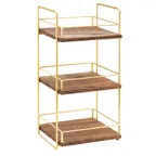 image of Cal-Mil 3704-3-46 Mid-Century Merchandiser, 13"W X 12"D X 26"H, 3-Tier (3) Adjustable Wood Shelves