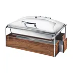 image of Cal-Mil 3705-49 Rect Chafing Dish, 8 Qt (2 Gal), 23x17.5x13.75 In, Stainless Steel Hinged Cover
