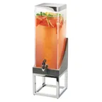 image of Cal-Mil 3804-3INF-83 Beverage Dispenser, 3‑Gallon, 8"W X 8"D X 26"H, Oak Gray Wash, Acrylic Chamber