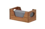 image of Cal-Mil 3810-78 Sydney Napkin Holder, 9\"W x 5\"D x 4.5\"H, Walnut Wood Construction