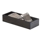 image of Cal-Mil 3819-87 Cinderwood 2-Compartment Oak Wood Flatware Organizer, 15-1/8W x 5-1/2D x 4-3/8H, Dark Ash Gray